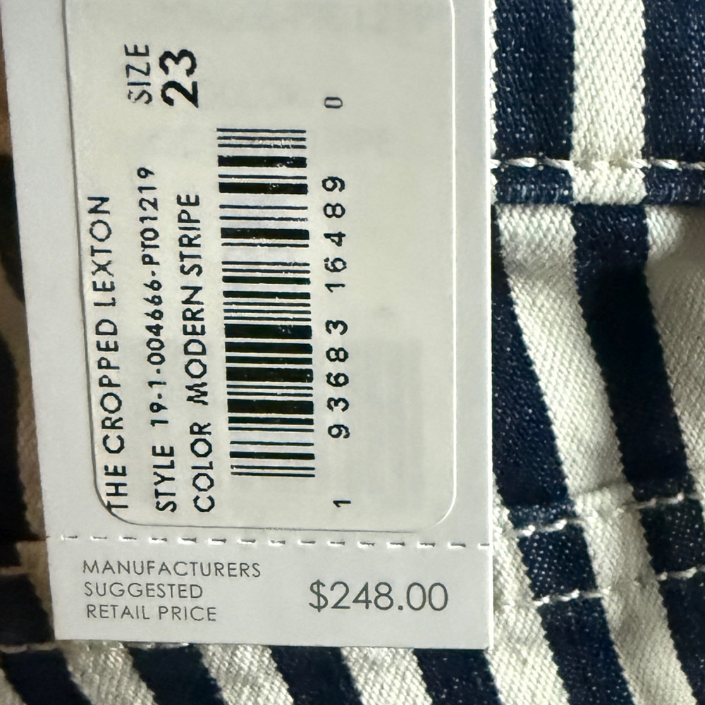 CURRENT/ELLIOTT NWT The Cropped Lexton in Modern Stripe - Picture 10 of 10